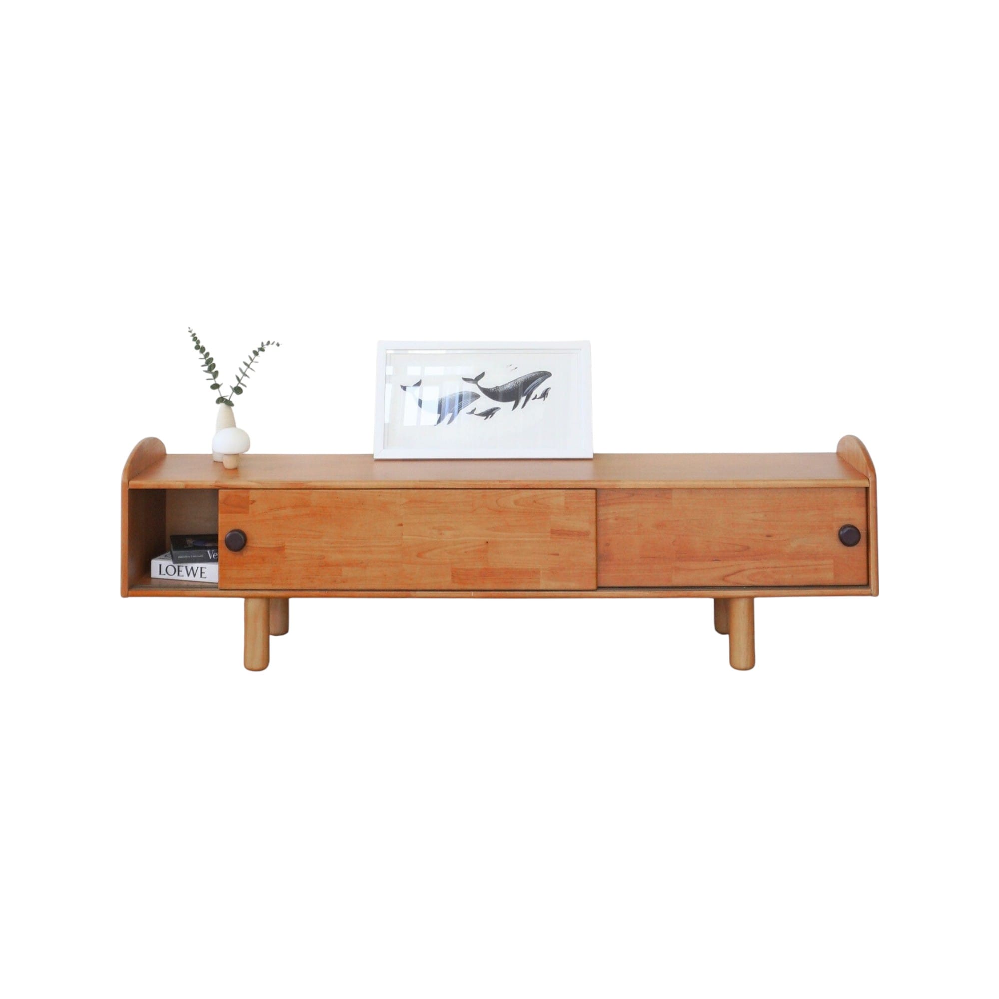 ชั้นวางทีวีไม้ยางพารา MAAI DESIGN รุ่น KIYOKO SIDEBOARD M 150 สีโอ๊ค